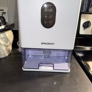 White and Clear Dehumidifier - Compact Home Dehumidifier